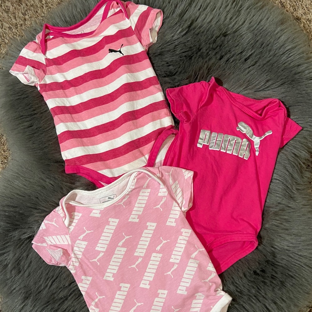 Baby girl PUMA onesie 6-9 months bundle